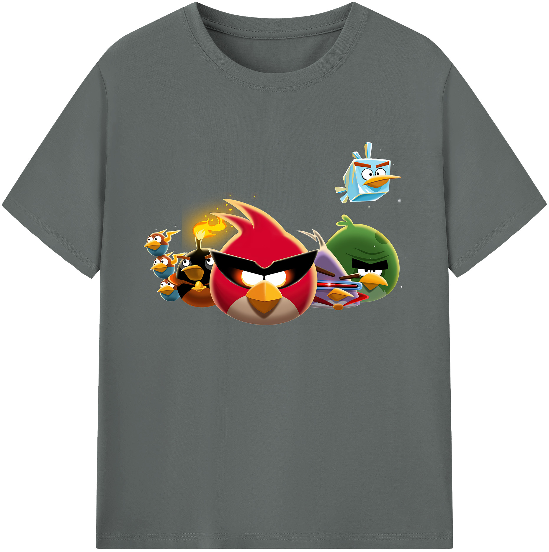 （画像用） Angry Birds アングリーバード 綿100％ メンズ半袖Tシャツ｜肌触りやわらか＆通気性